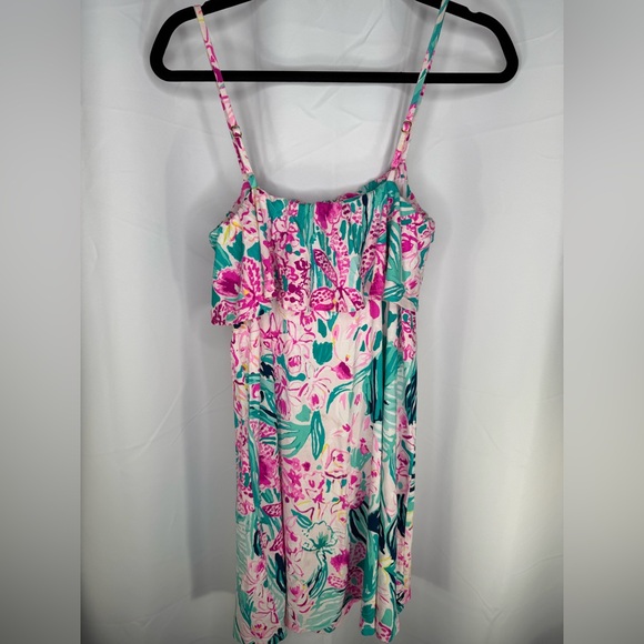 LILLY PULITZER Annastasha Dress "VIA FLORA" Size m - Picture 5 of 8